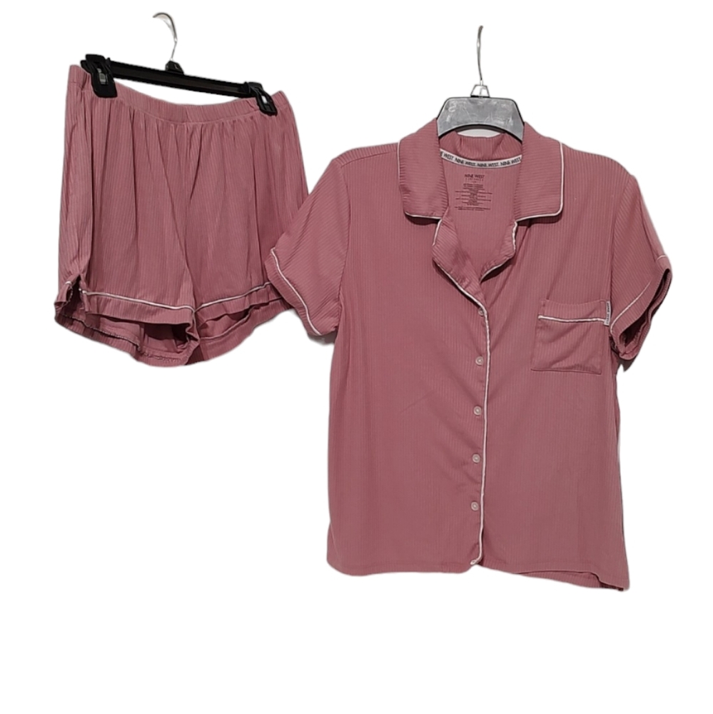 Nine West Pink Mauve 2pc  Sleep Set w/ Shorts sz Large